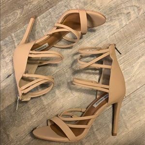 Steve Madden Nude Strappy Heels.